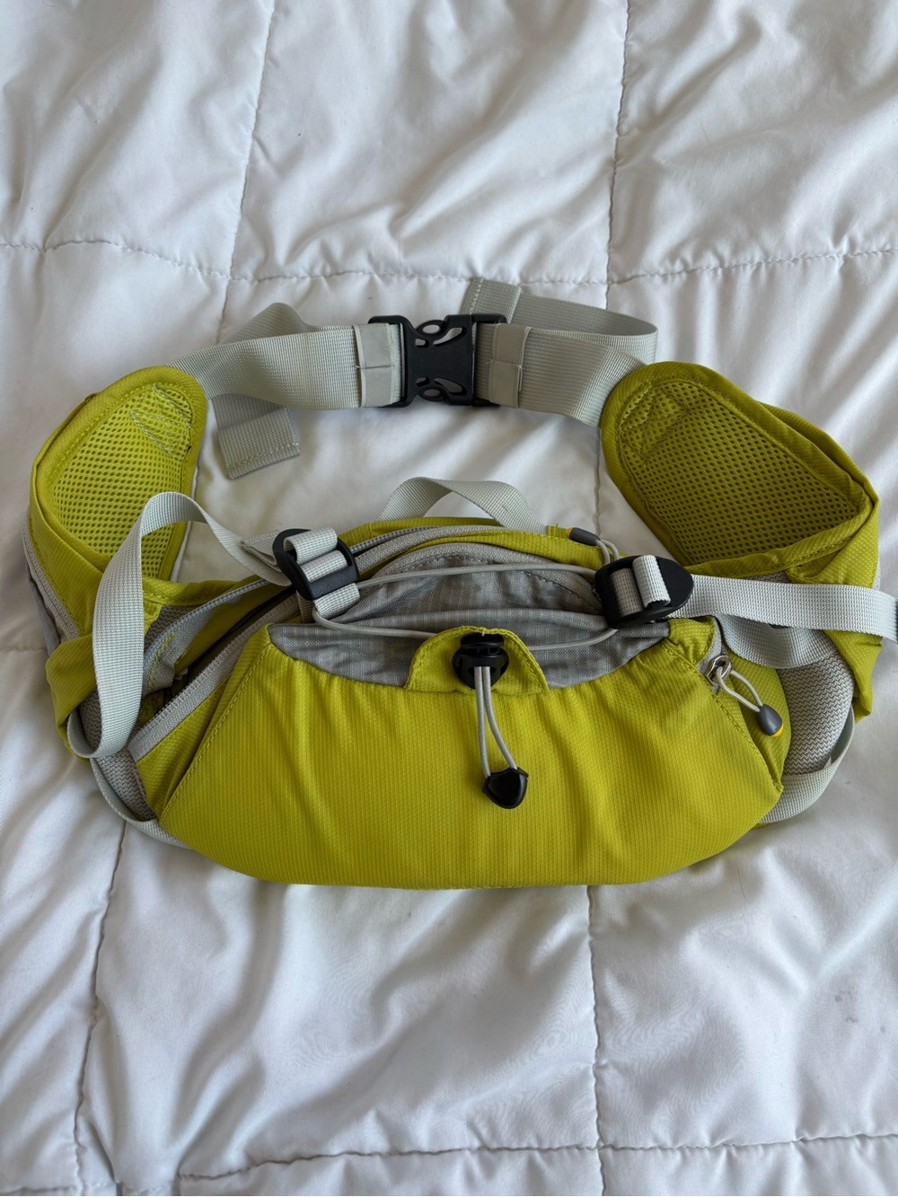 Nathan Lumbar Hydration Waist Pack Running Belt Chartreuse Gray Trail Fanny